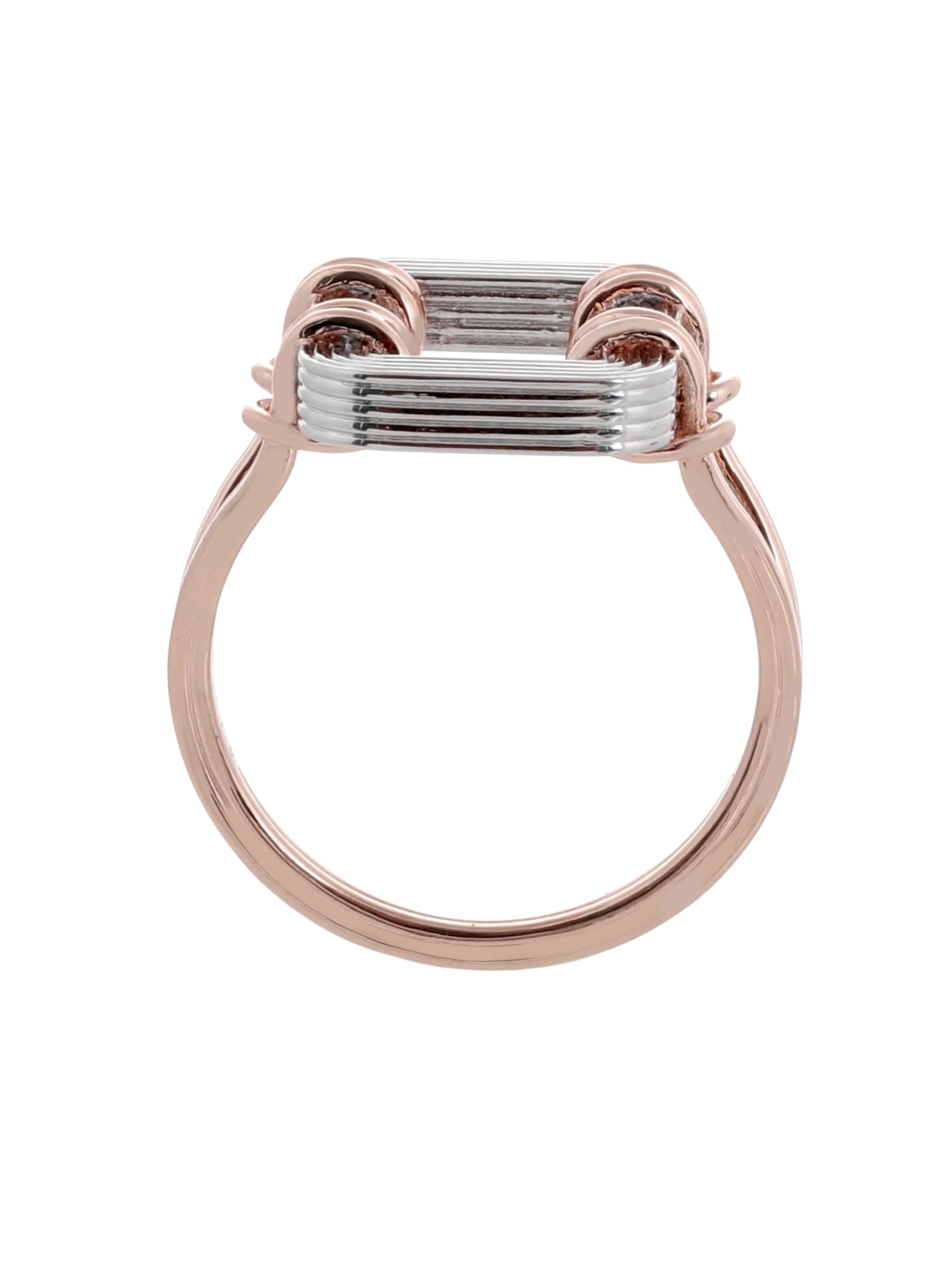 Asha ring in in sterling silver & 18k rose gold vermeil and rhodium