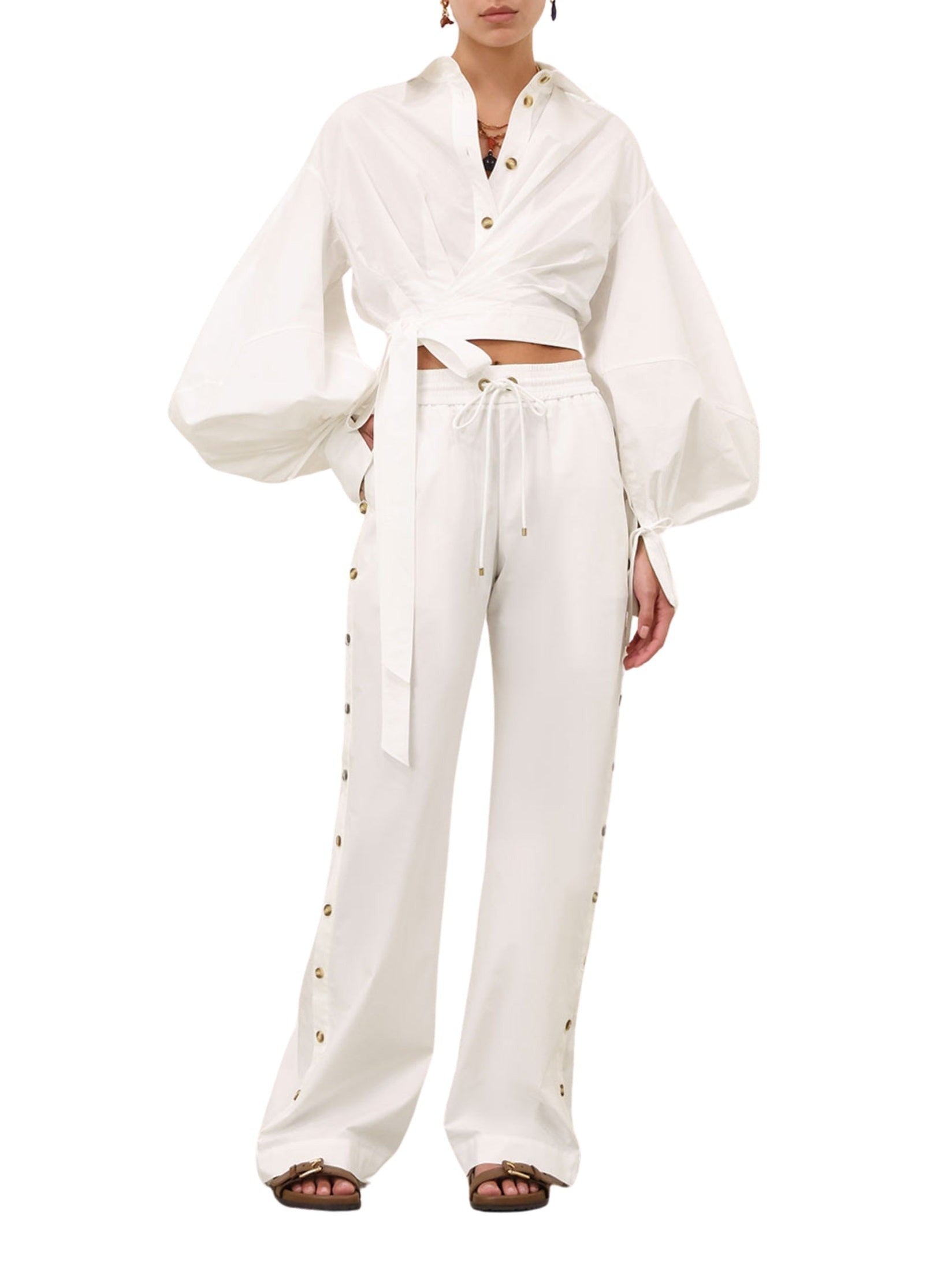 Rebellion poplin button pant