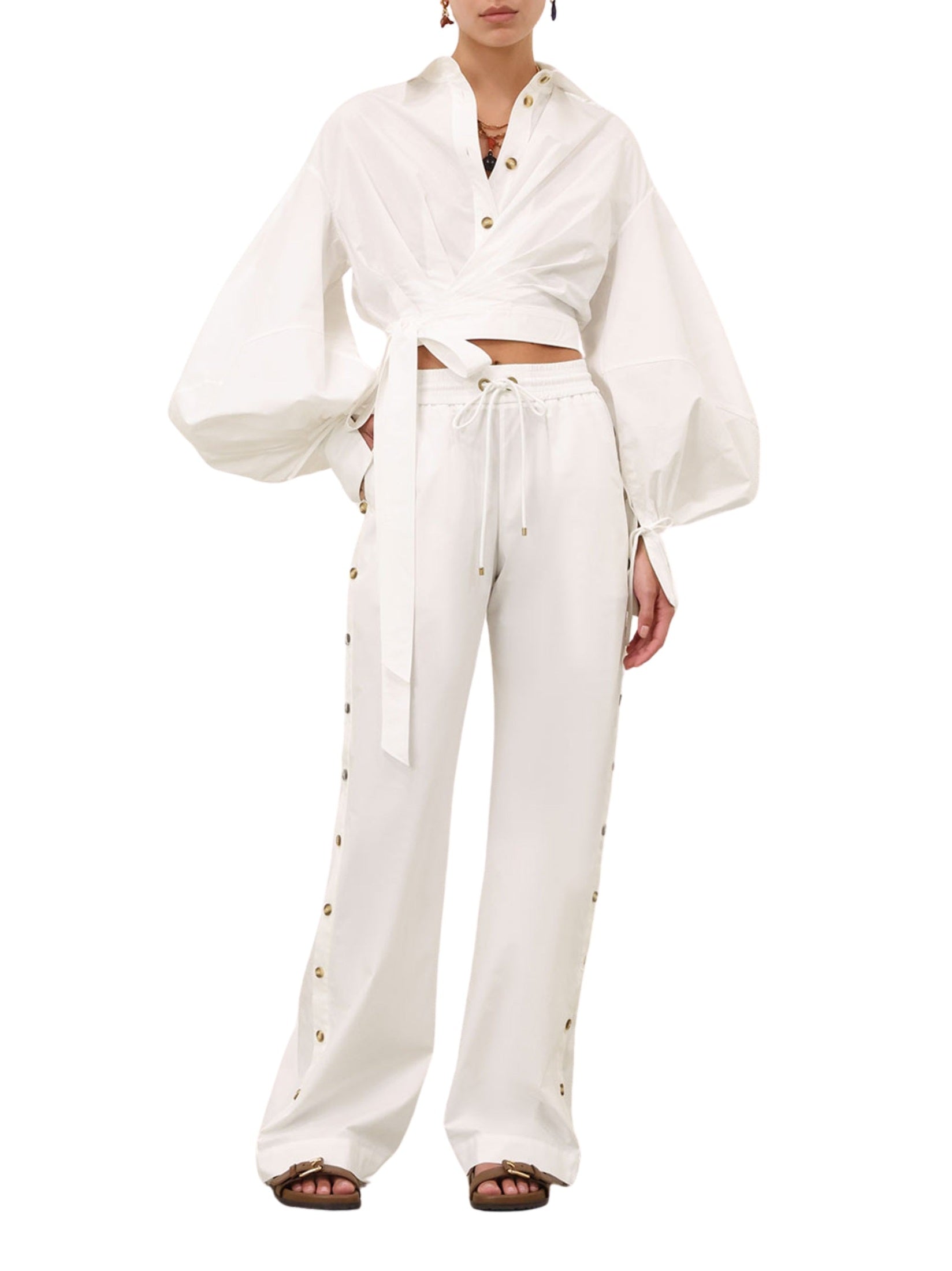 Rebellion poplin button pant