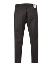Pantalone slim flat front diagonal pockets elastic waistband with drawstring unfinished b.
