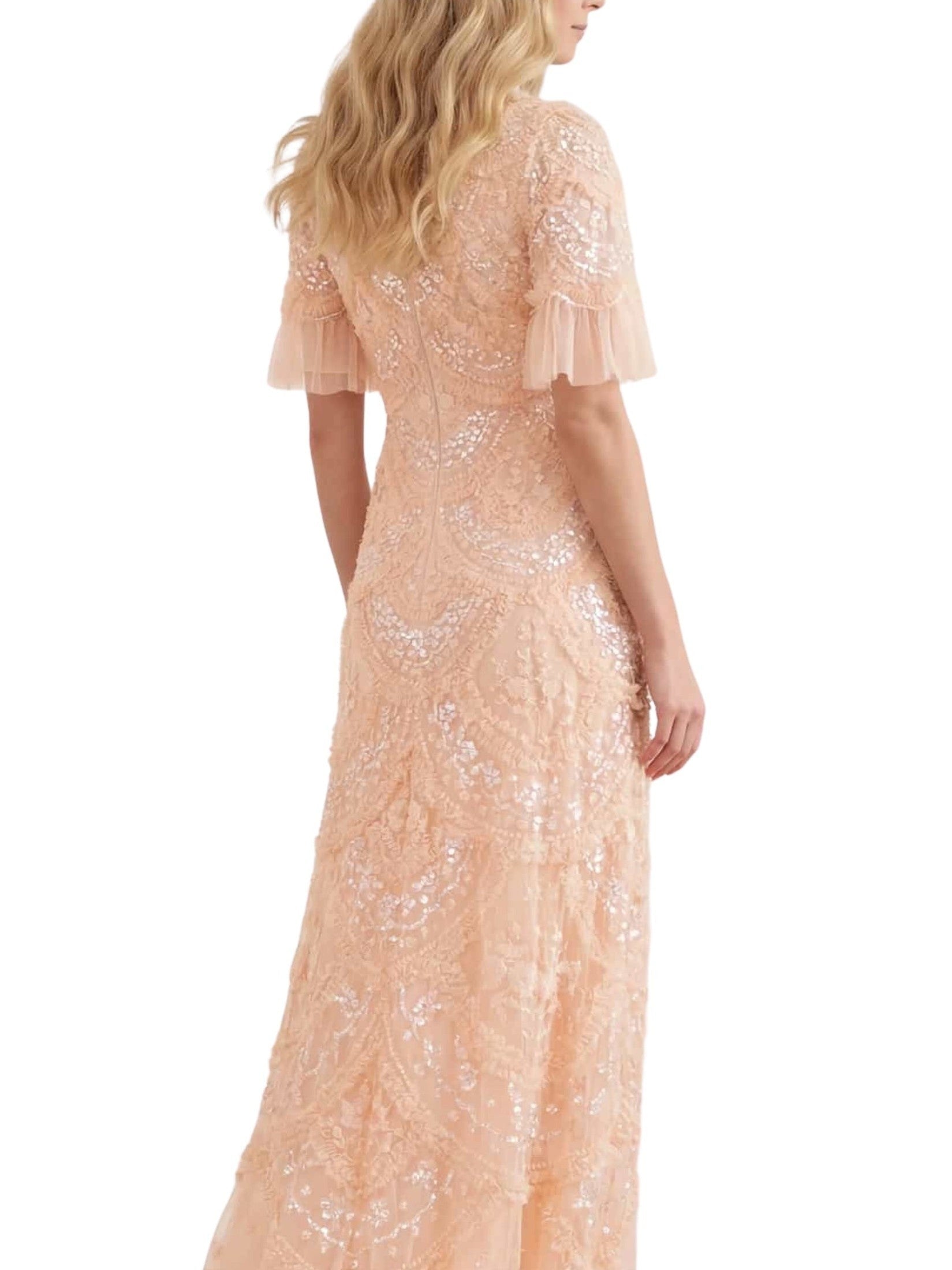 Carmen ruffle ankle gown