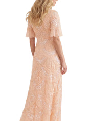 Carmen ruffle ankle gown