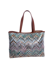 TOTE LARGE MULTITURQUOISE CANVAS