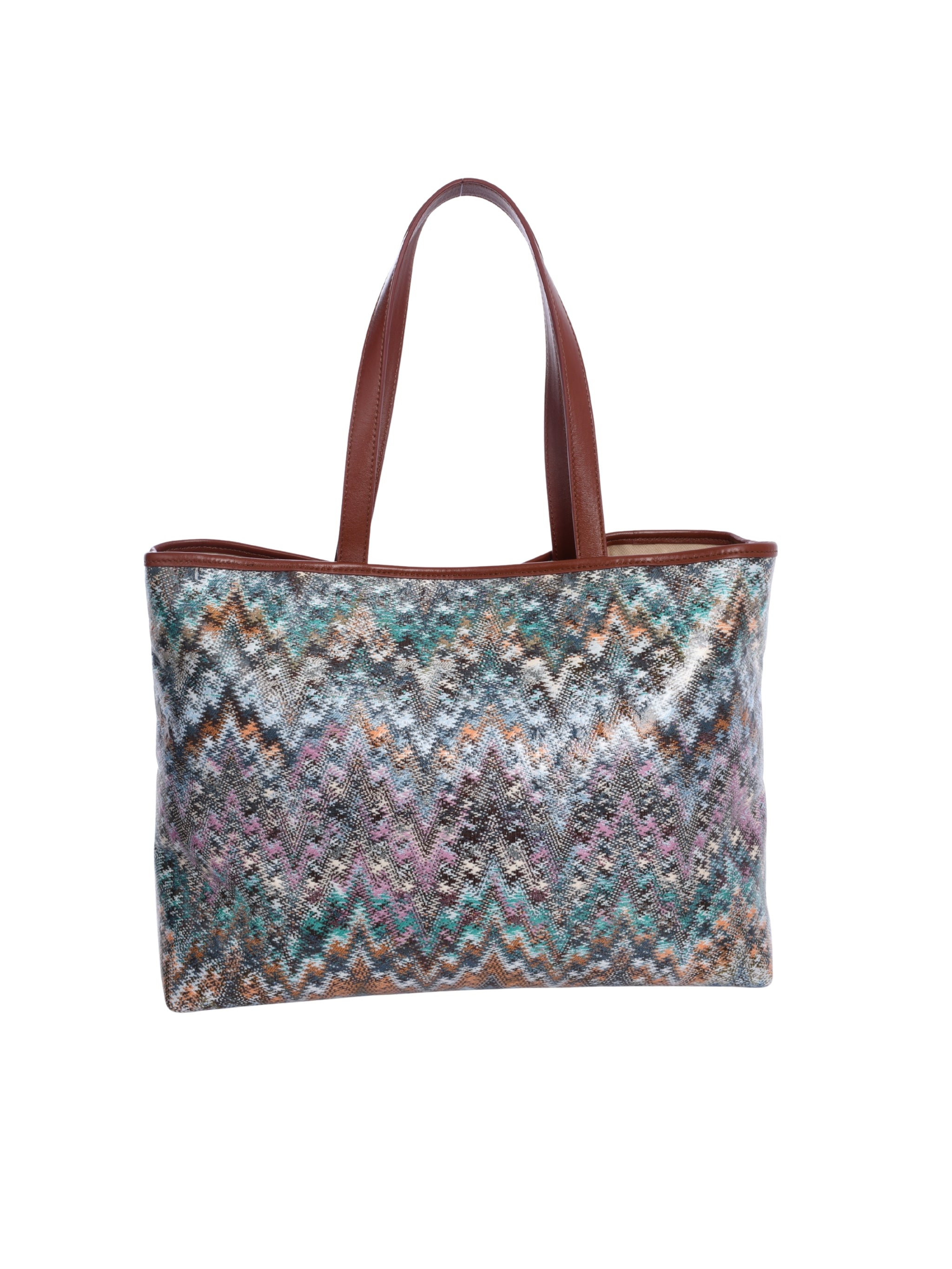 TOTE LARGE MULTITURQUOISE CANVAS