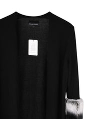 Black long cuff cardigan