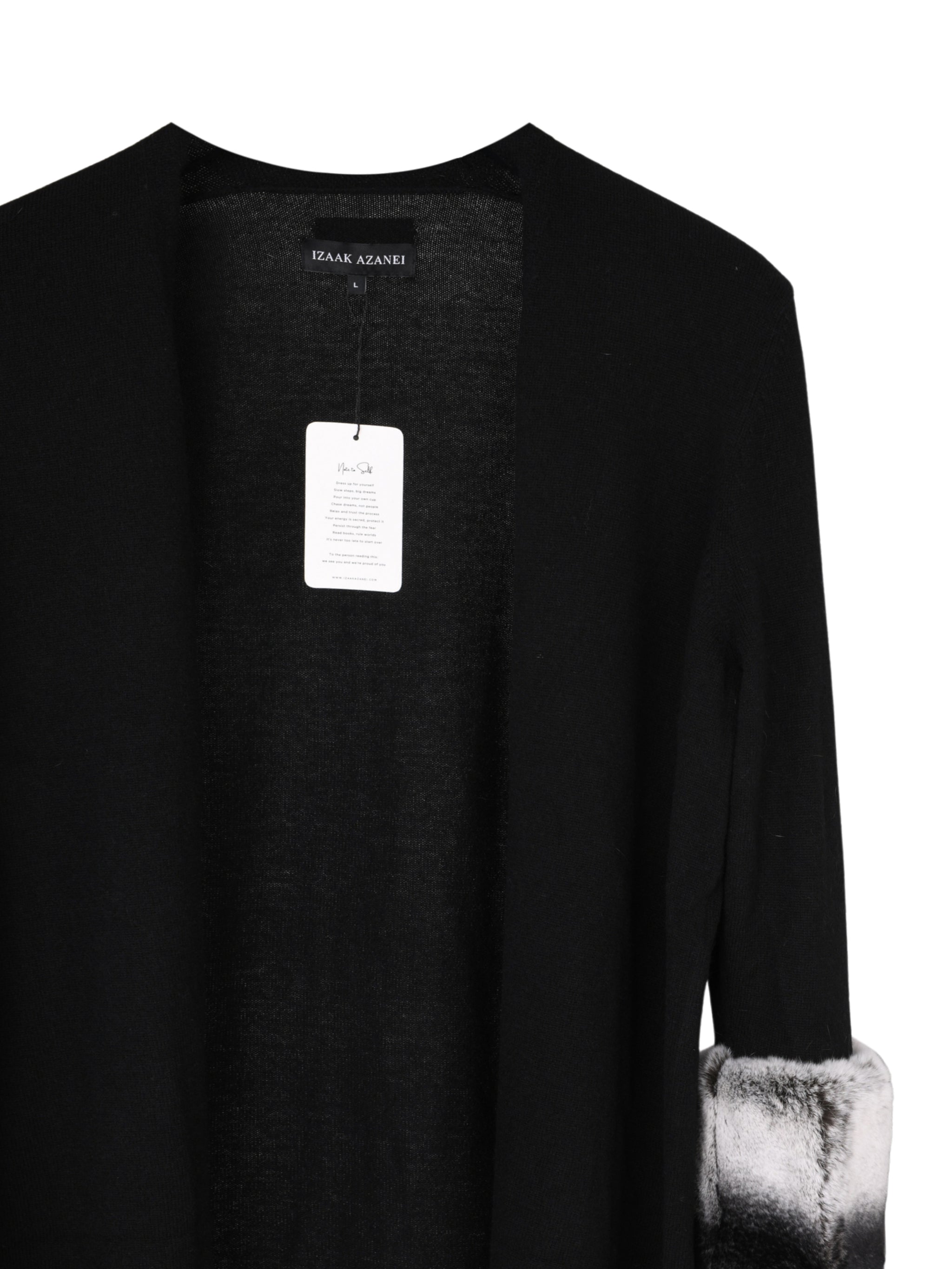 Black long cuff cardigan