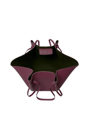 LARGE MOCHI WINE PEBBLE GRAINED LEATHER