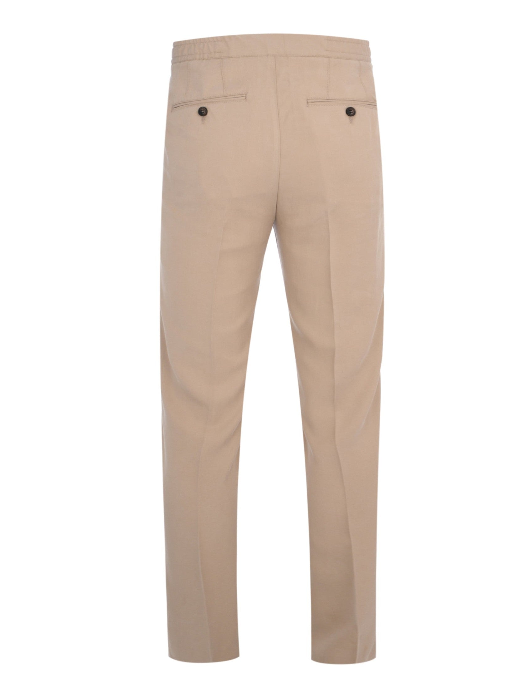 Light brown chino trousers with drawstring