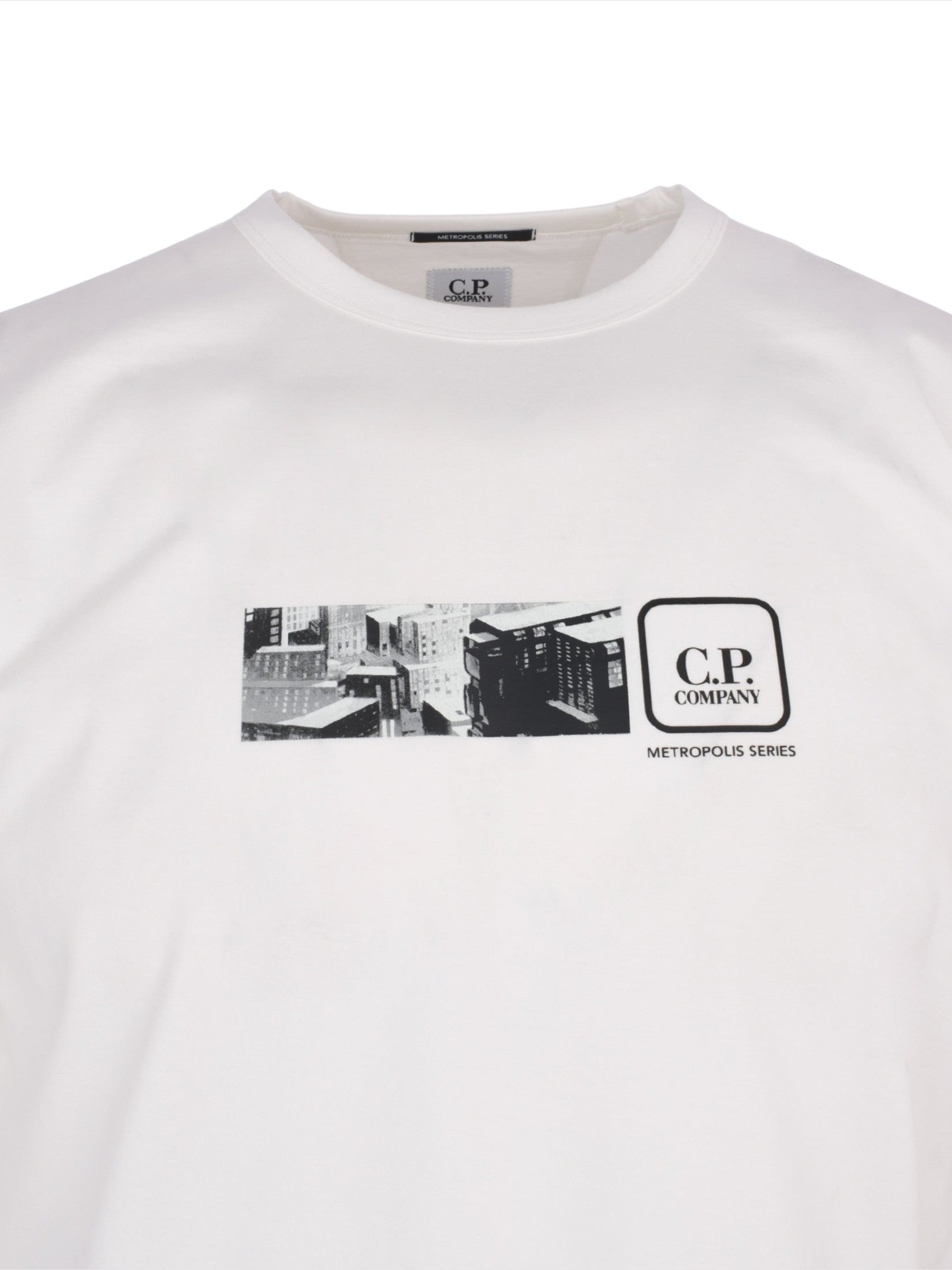 Metropolis series mercerized jersey short sleeve back embroidery t-shirt