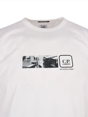 Metropolis series mercerized jersey short sleeve back embroidery t-shirt