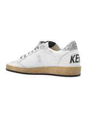 Women's Ball Star in nappa with white star and glitter heel tab