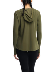 Active hooded top