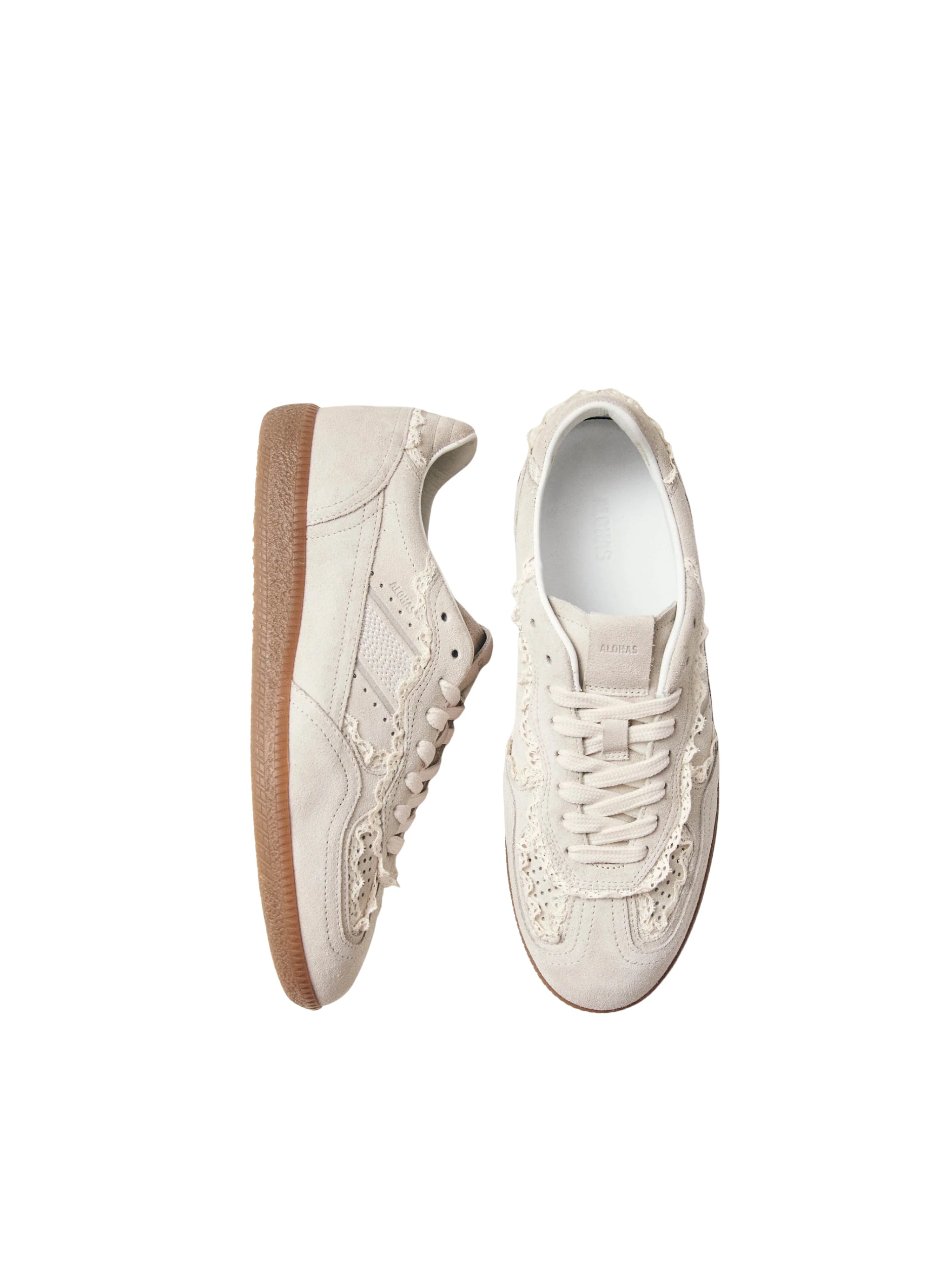 TB.490 CROCHET CREAM LEATHER SNEAKERS