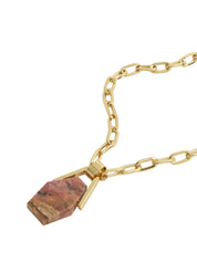 Portal necklace rhodonite
