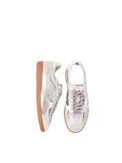 TB.490 RIFE SHIMMER SILVER CREAM LEATHER SNEAKERS