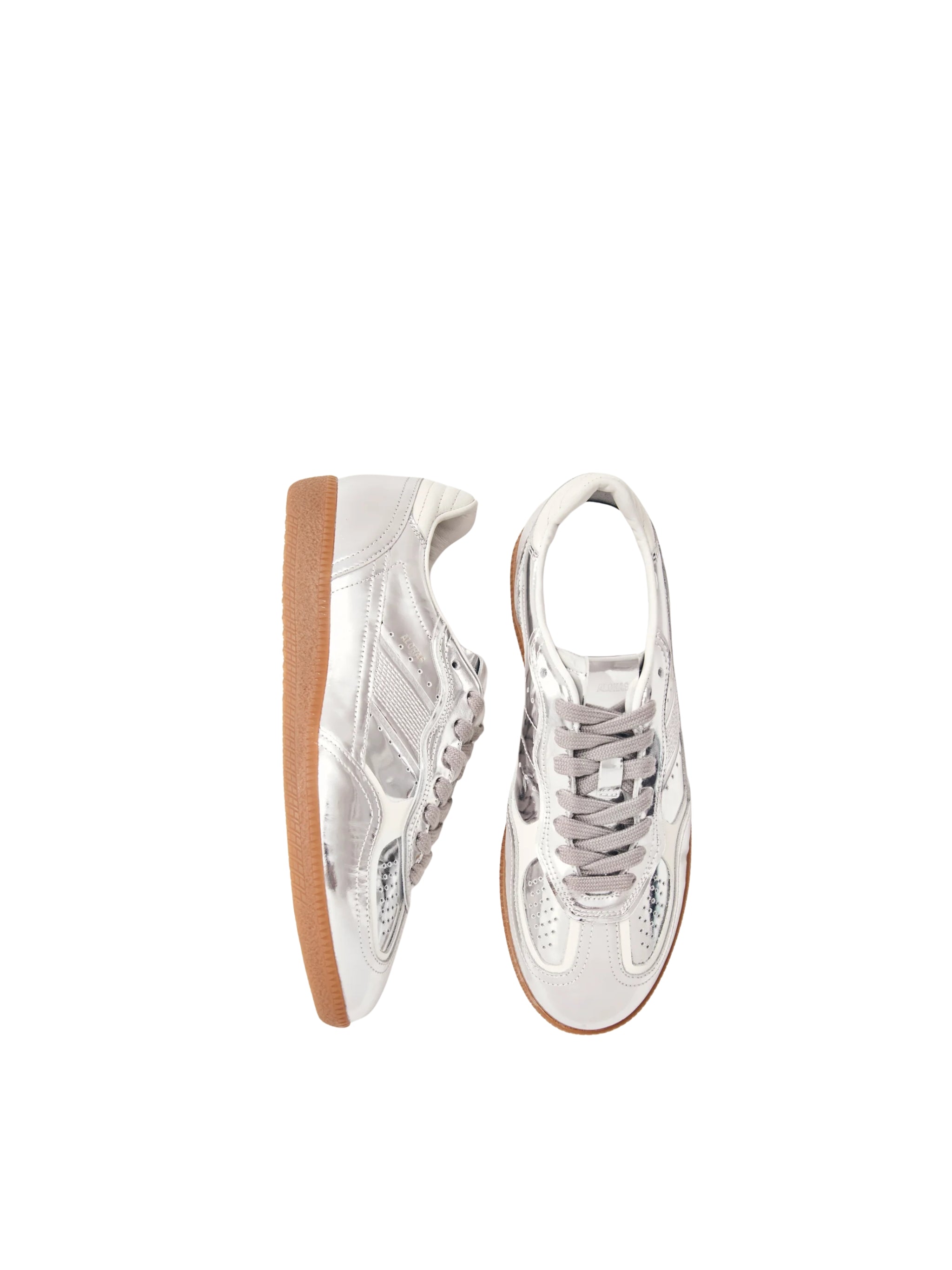 TB.490 RIFE SHIMMER SILVER CREAM LEATHER SNEAKERS
