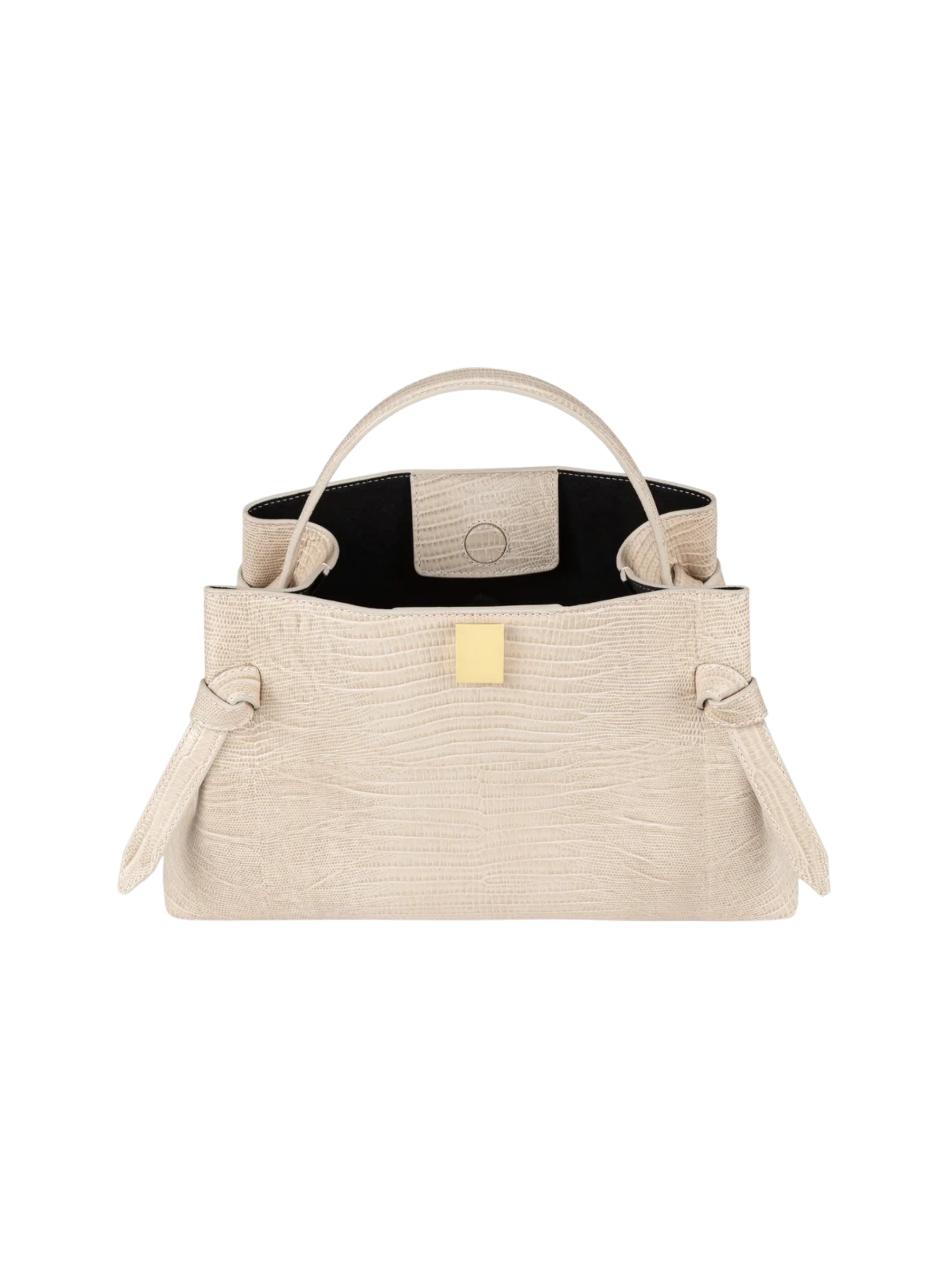 GYOZA COWHIDE LEATHER EMBOSSED LIZARD