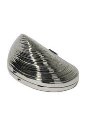 Bridget metal oyster shell clutch