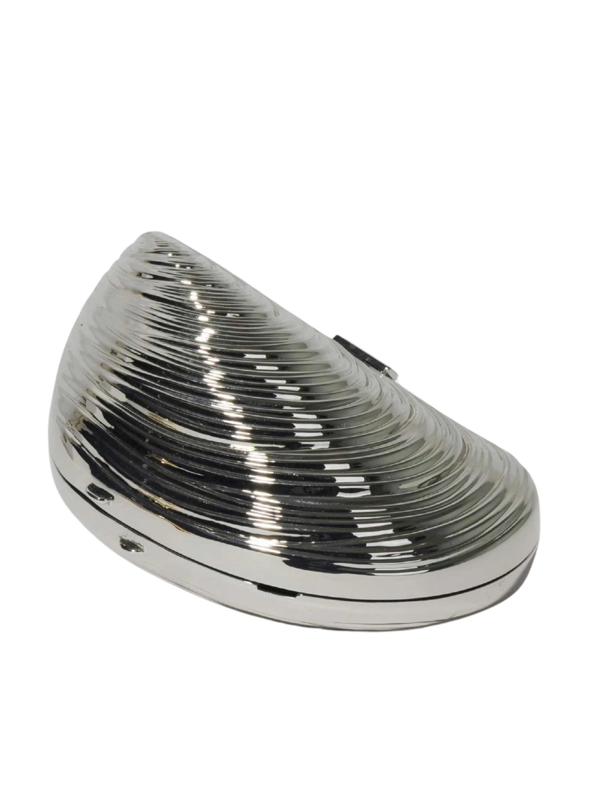 Bridget metal oyster shell clutch