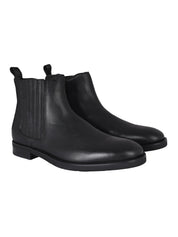 Ankle boot tumb.leat. black
