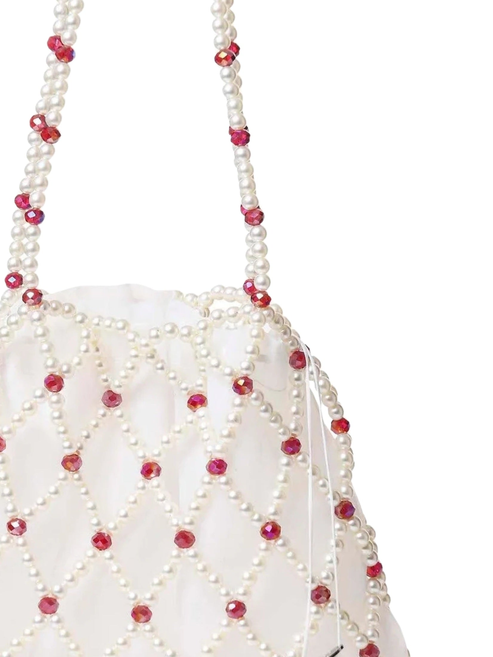 Ivory & red belle shoulder bag