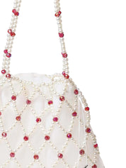 Ivory & red belle shoulder bag