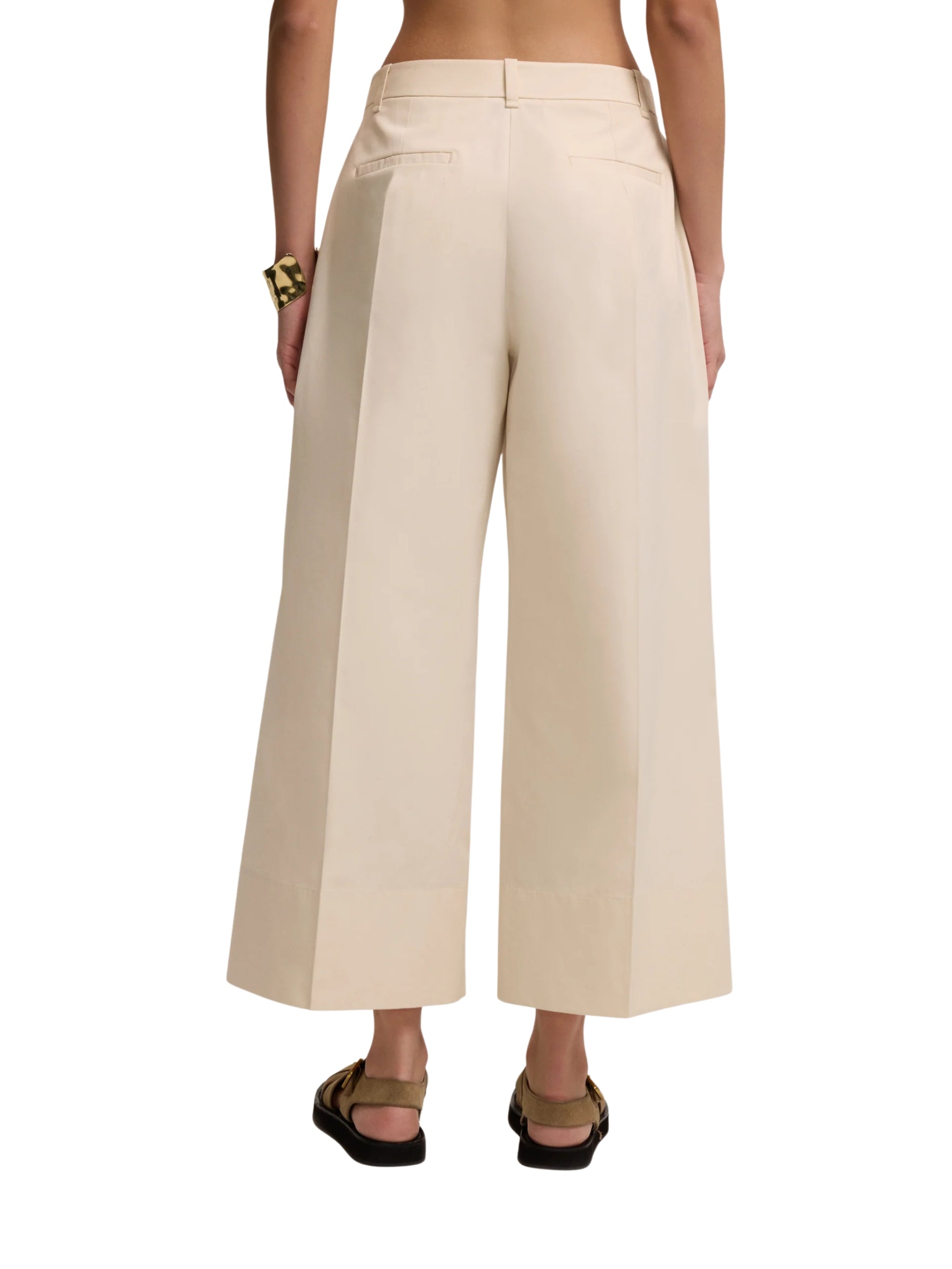 COTTON BEIGE TROUSERS