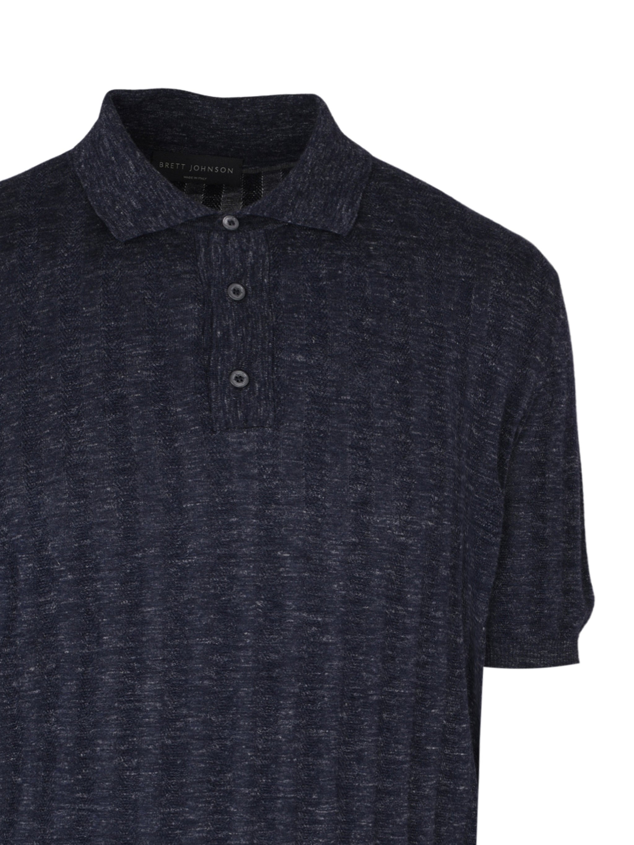 Cashemere silk hemp short sleeves polo