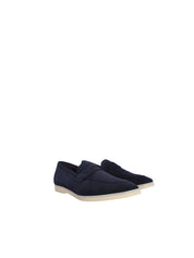 DARK BLUE SUEDE LOISIR GOMME