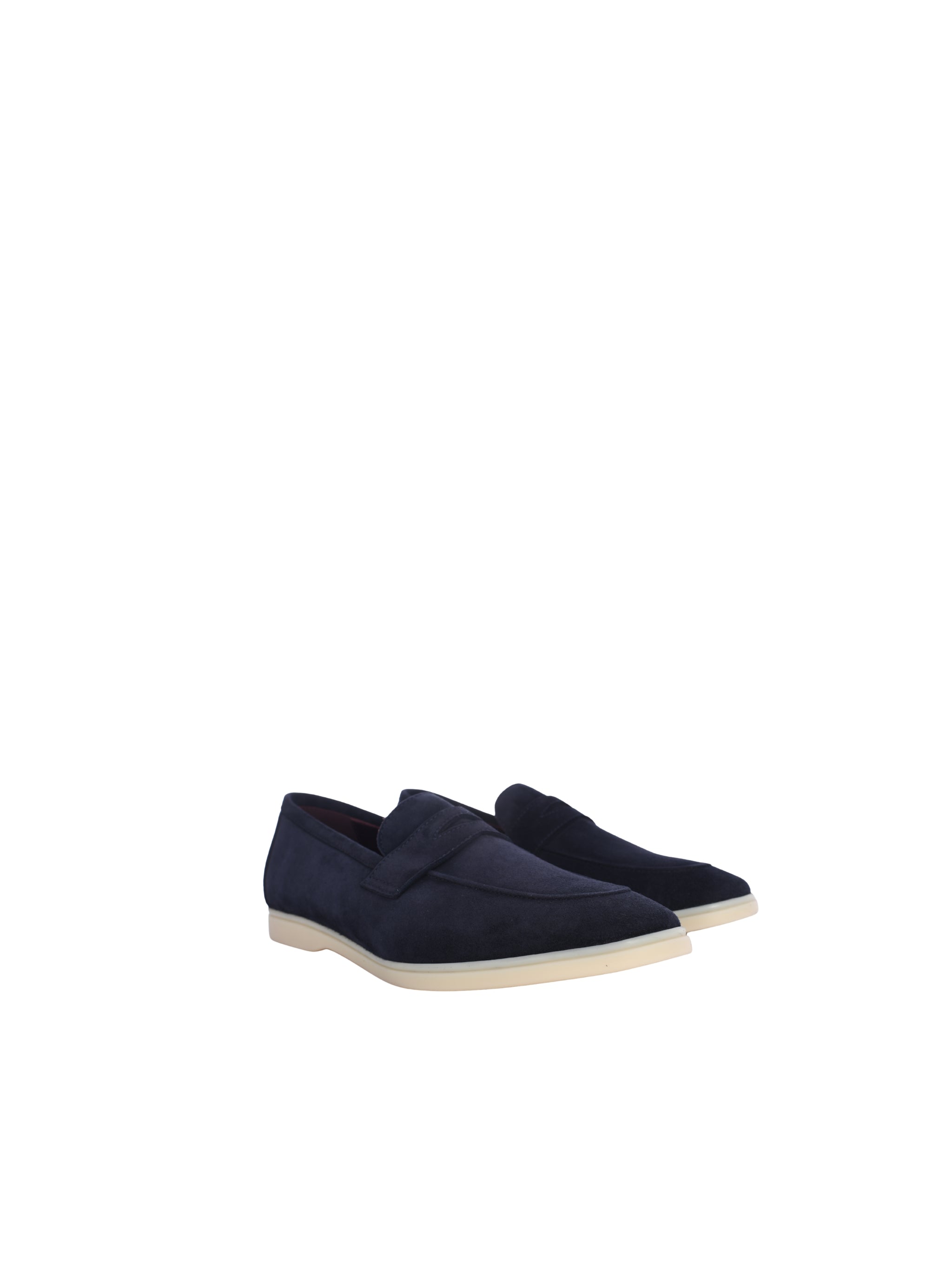 DARK BLUE SUEDE LOISIR GOMME