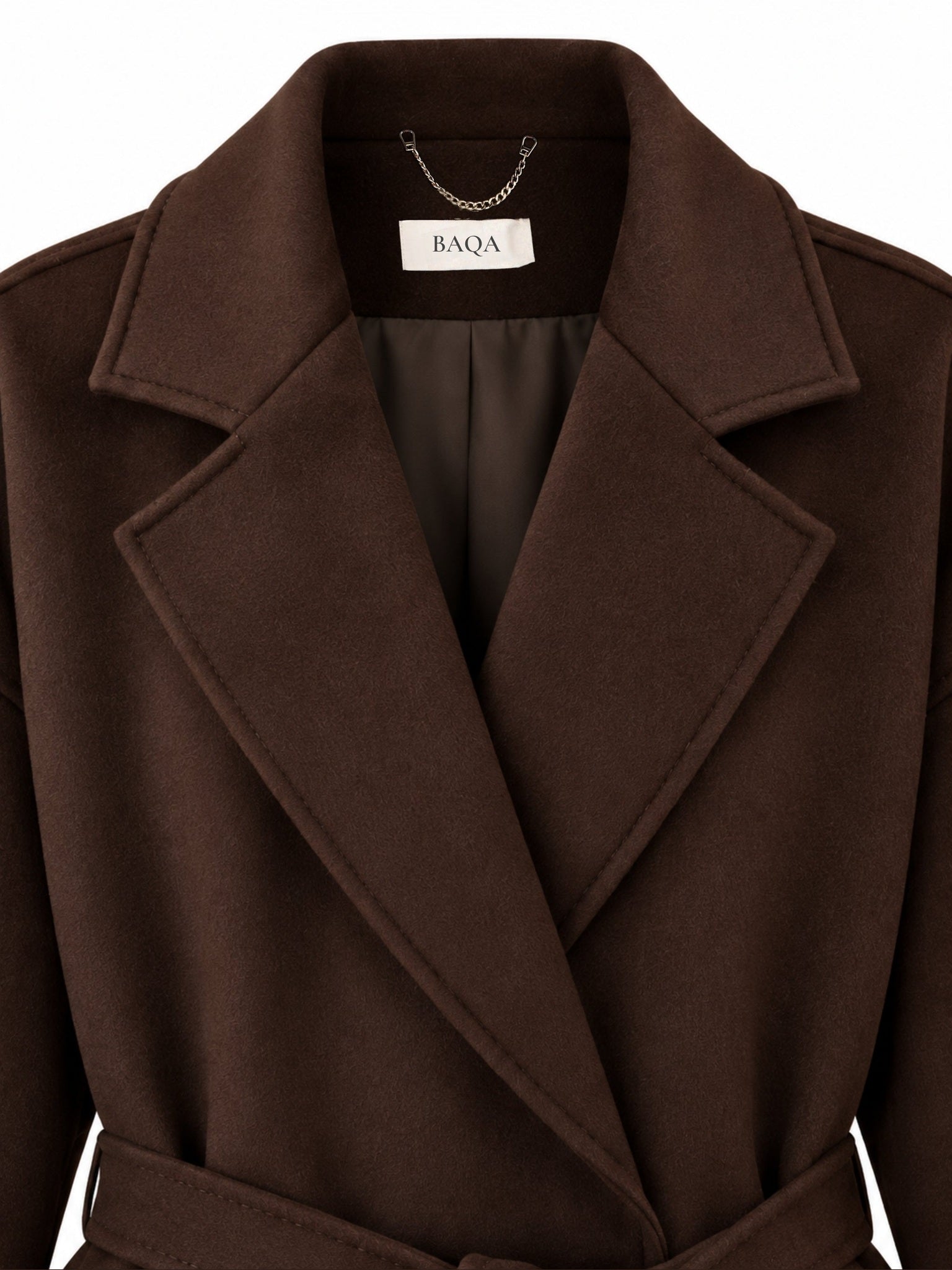 Short Melton Coat with Large Pockets