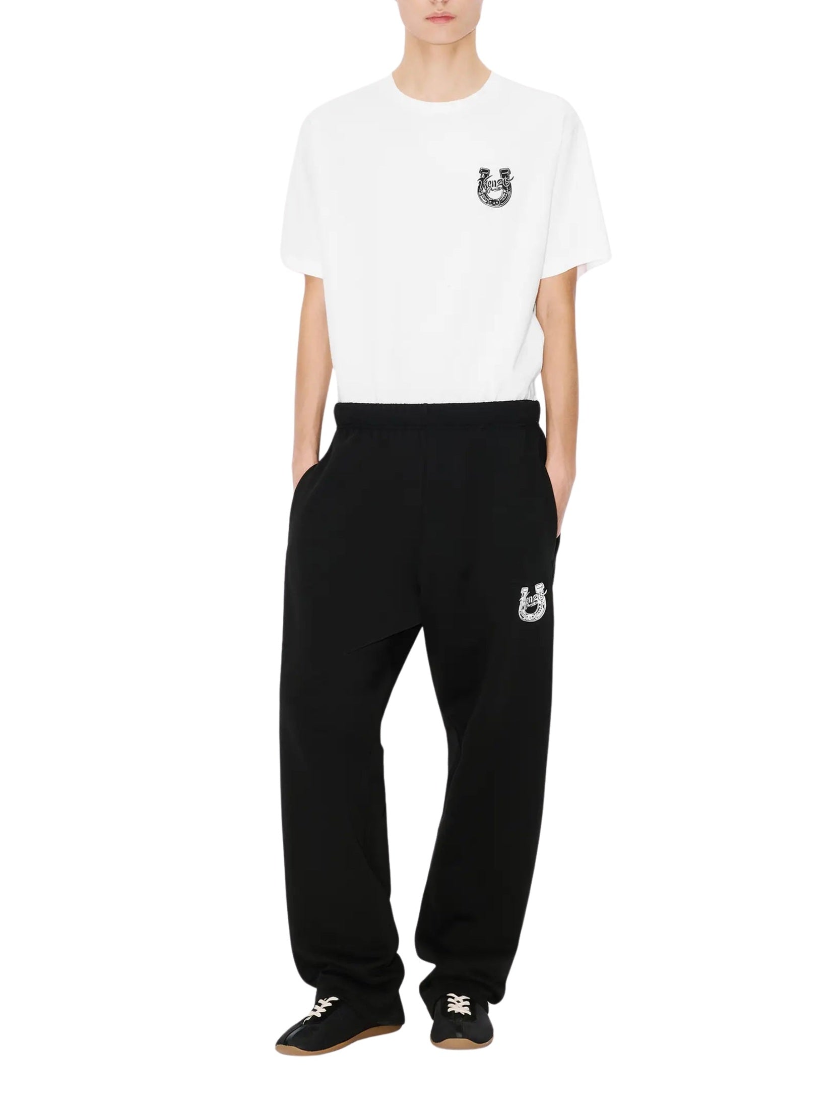 Lunar new year' embroidered straight jog pants in cotton