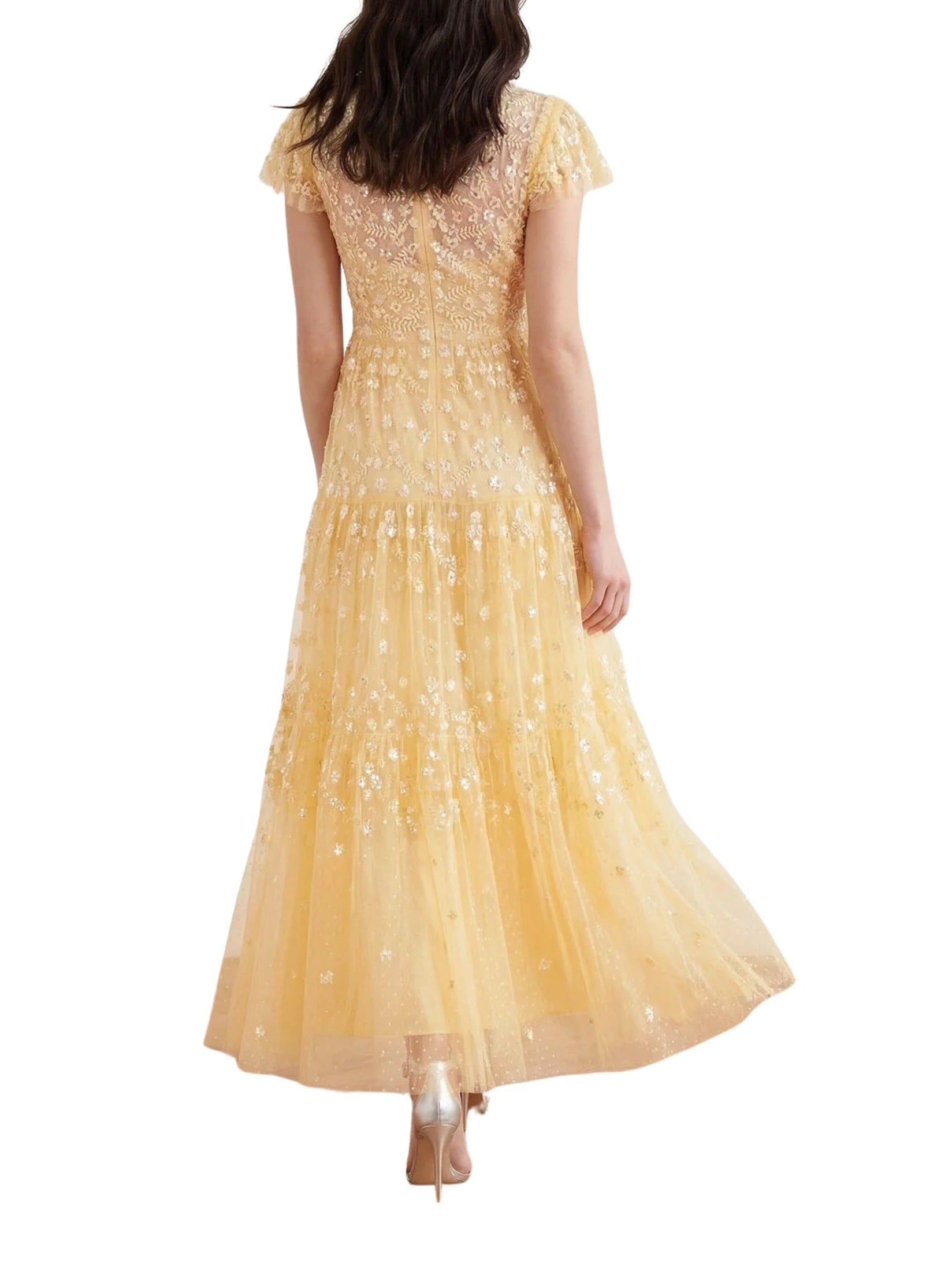 Clover short sleeve ankle gown