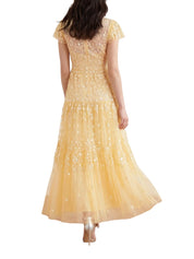 Clover short sleeve ankle gown
