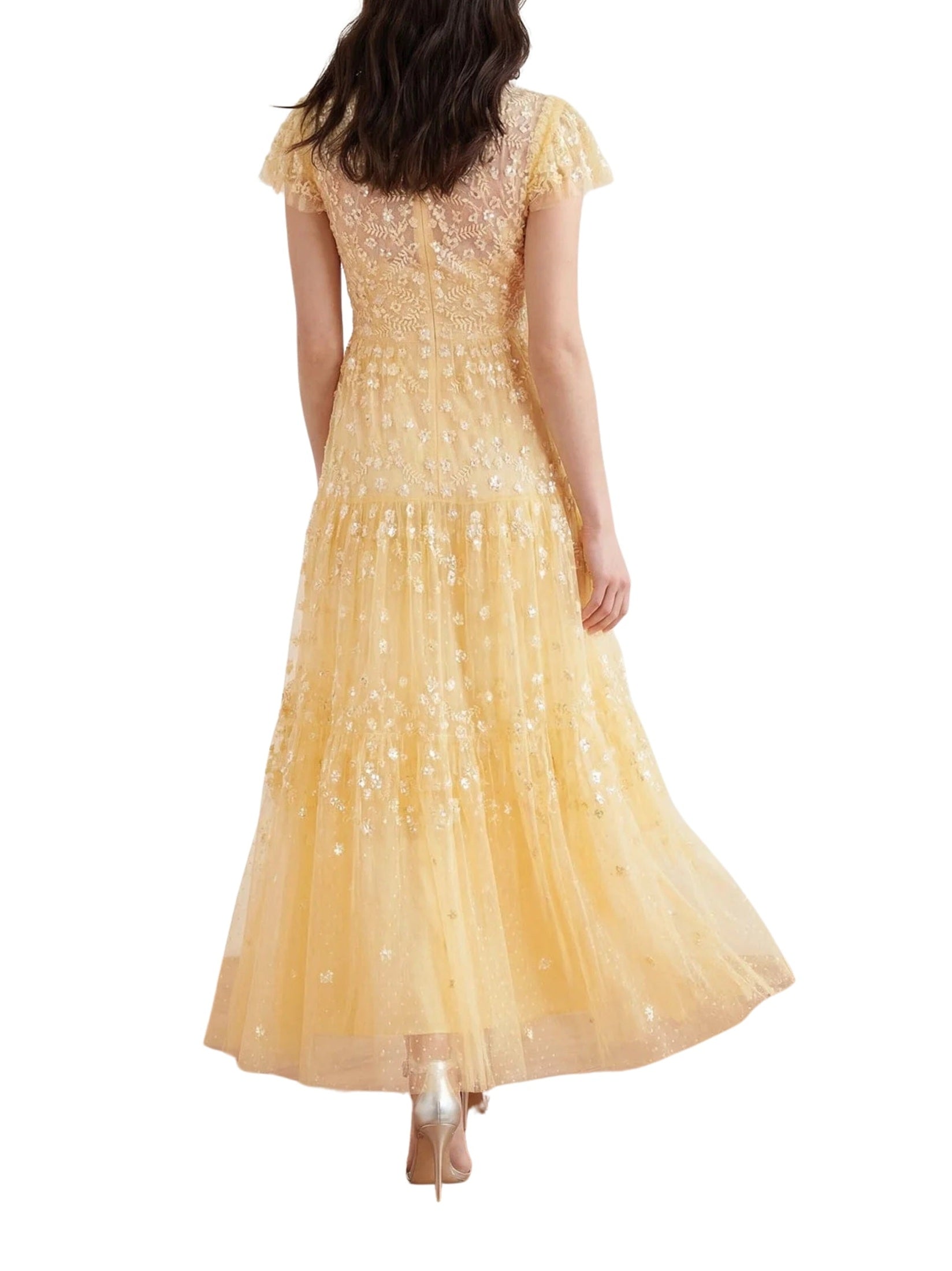 Clover short sleeve ankle gown