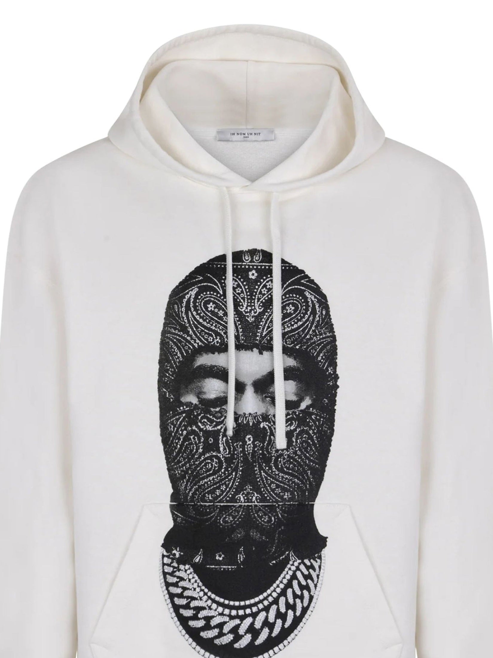 Hoodie paisley mask on front