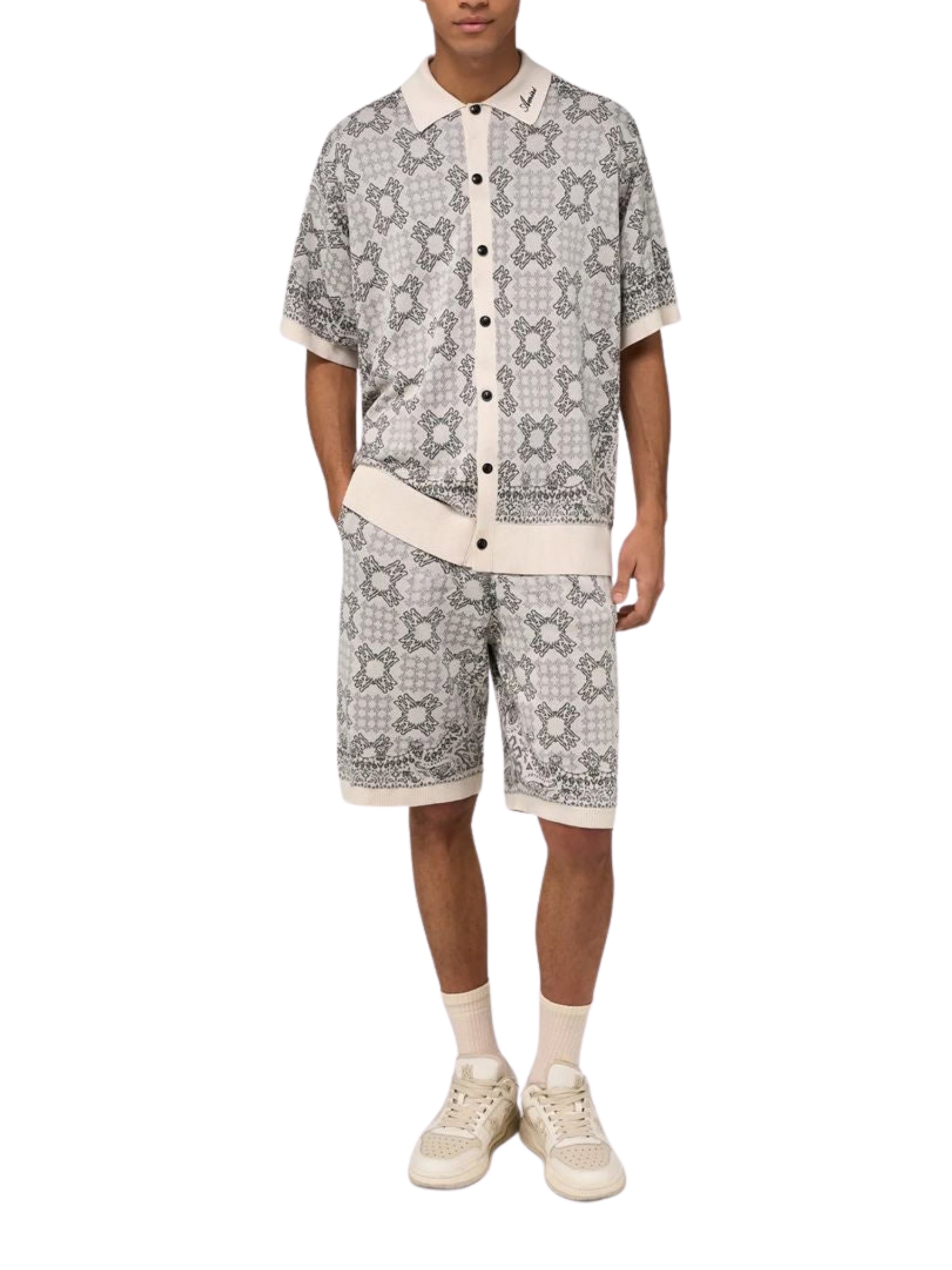 Ma quad check mesh knit short