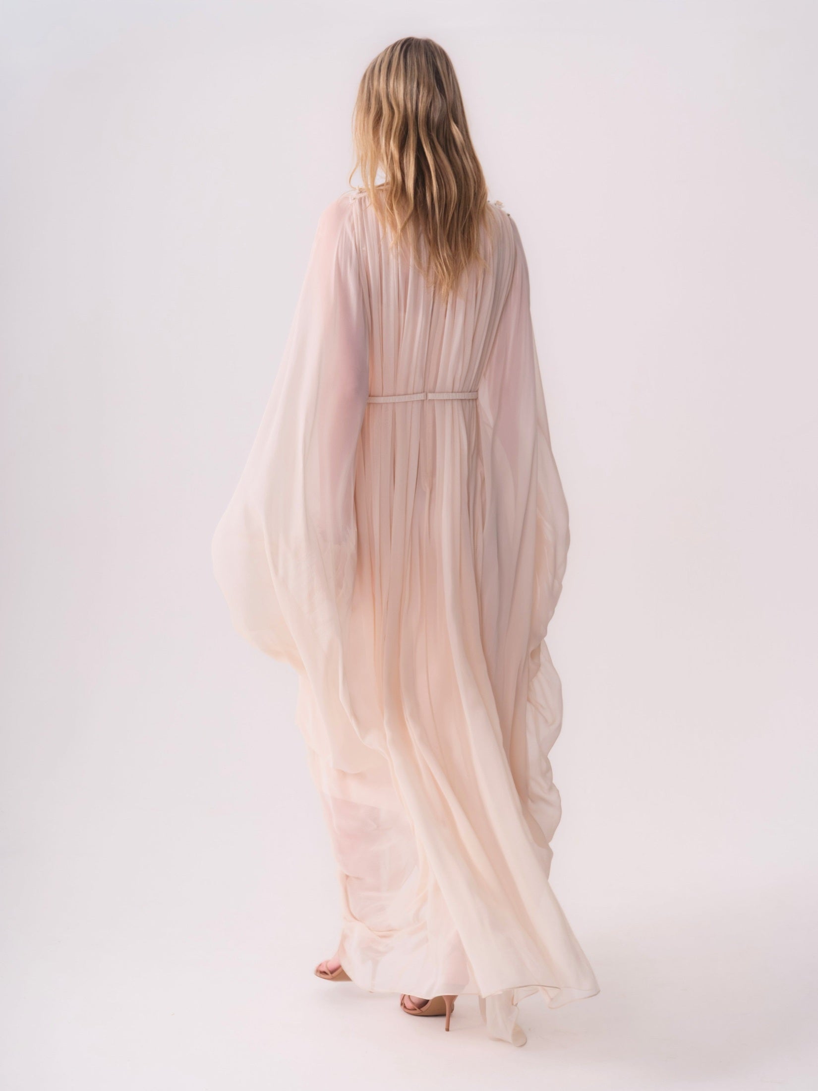 Embroidered Chiffon Dress
