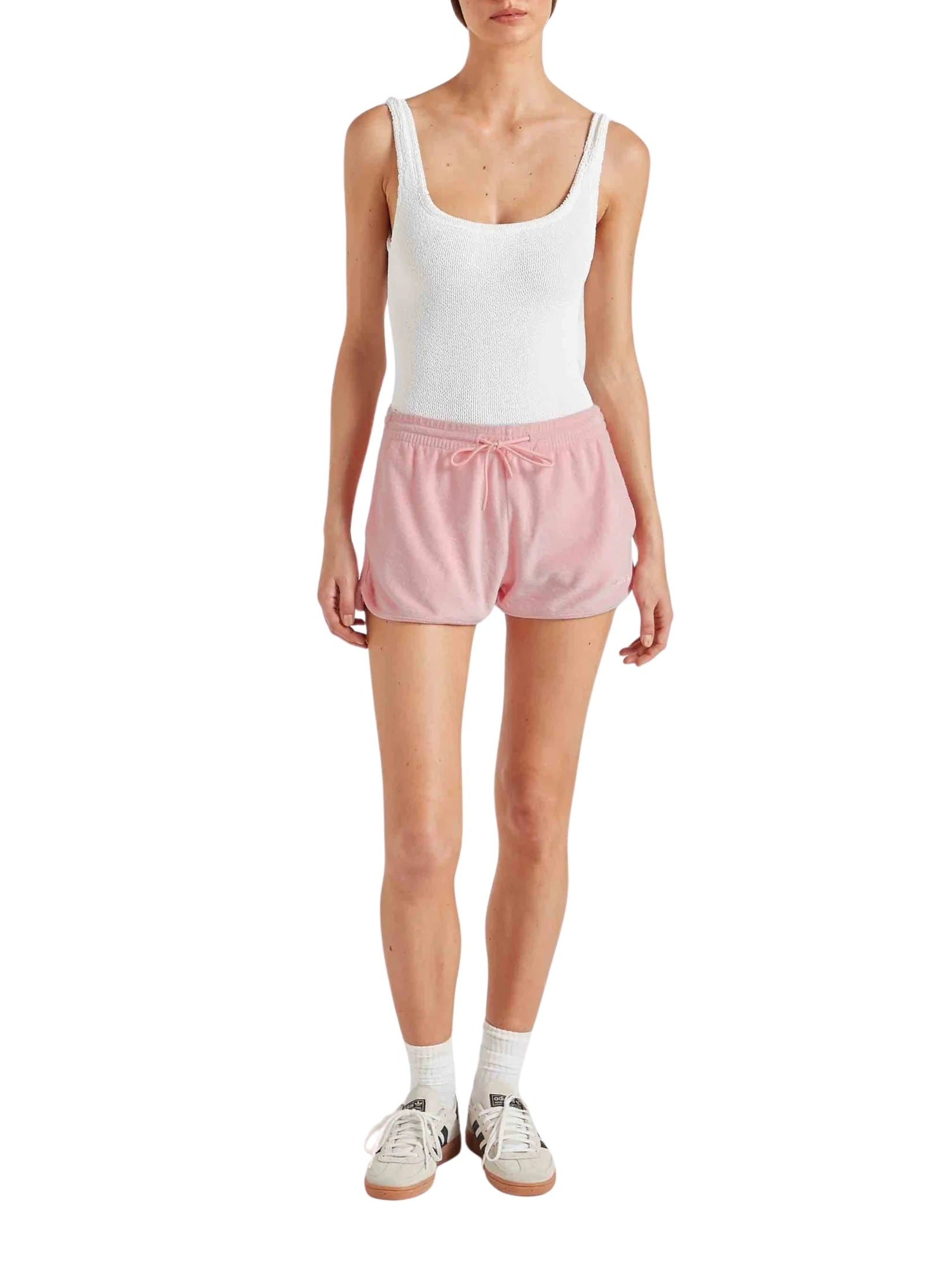 Towelling shorts cotton pink