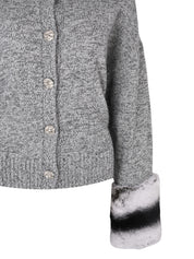 The button down cuff cardigan in ink