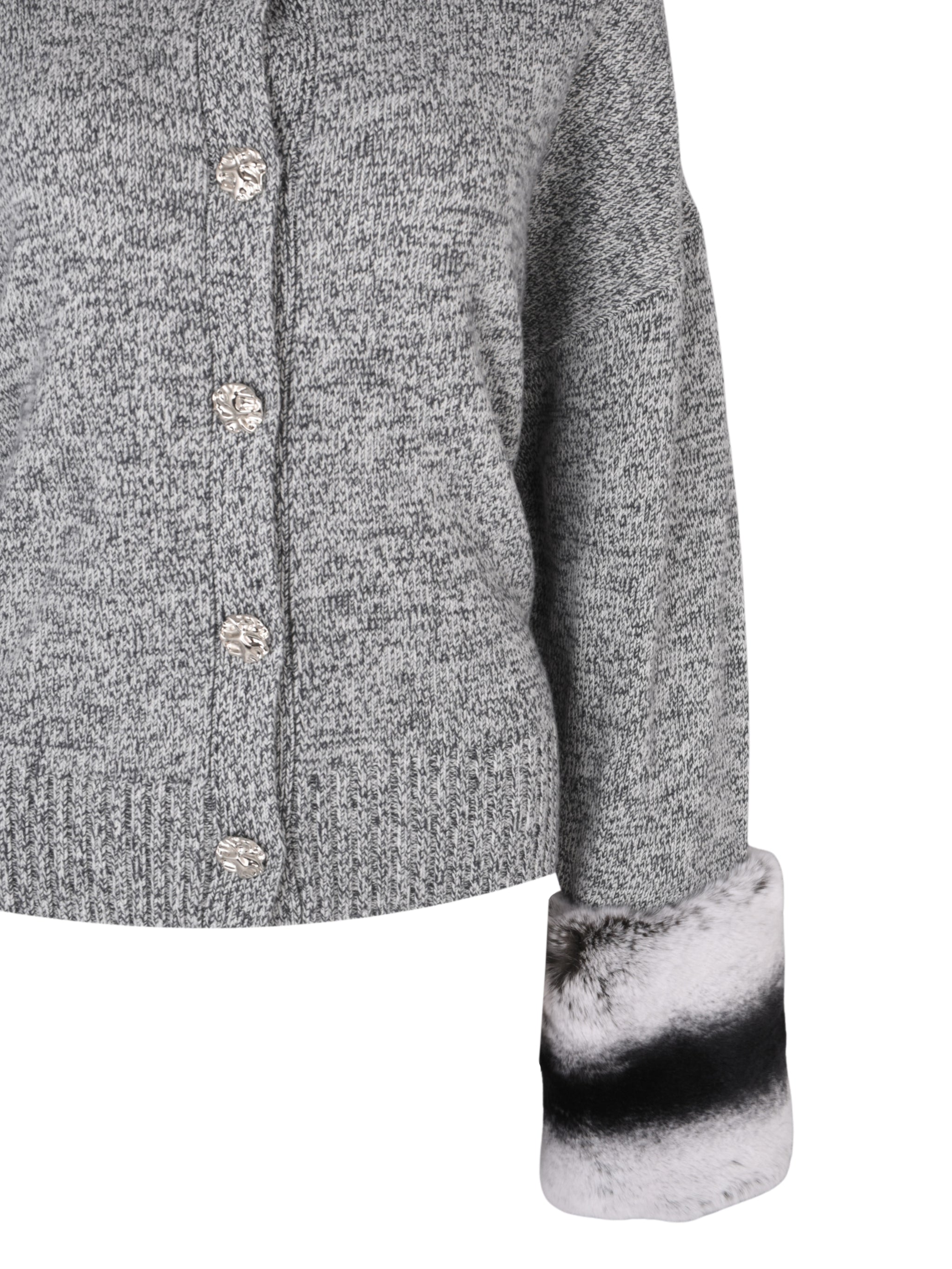 The button down cuff cardigan in ink