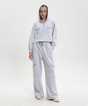 Diag soft life pkt crop hood gray melang