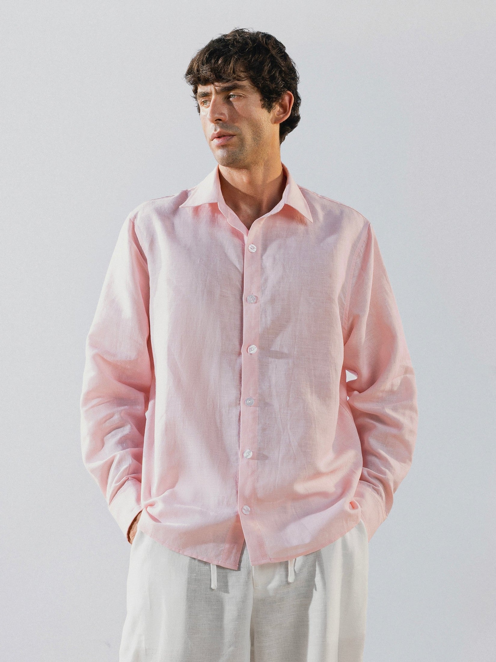 Light pink long sleeve shirt solmare