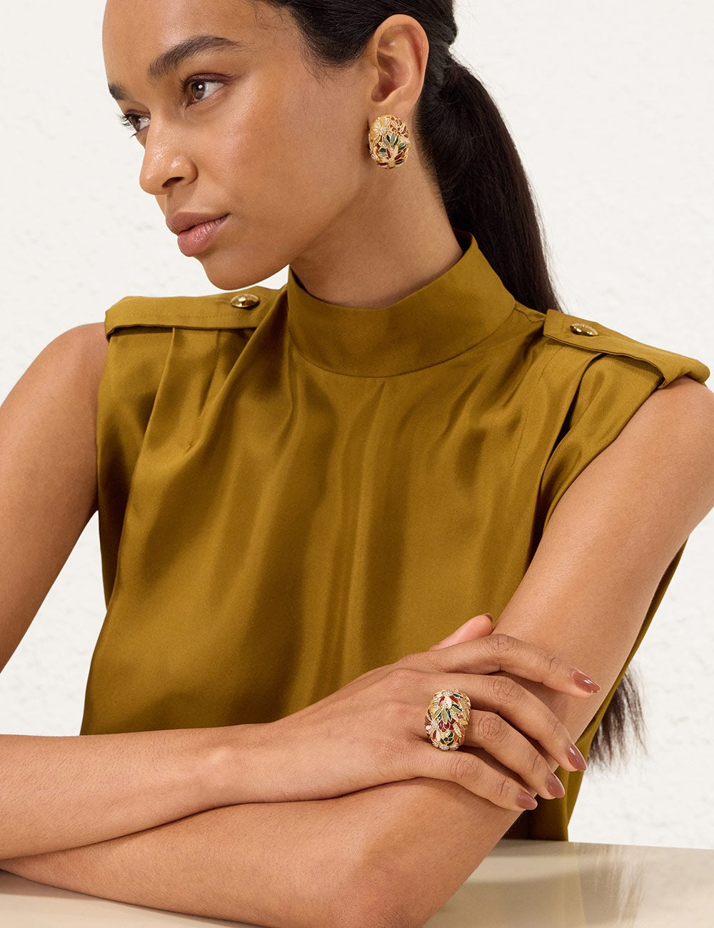 Botanica cocktail ring