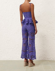 POP EMBROIDERED CROP PANT