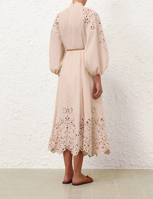 WYLIE EMBROIDERED BILLOW DRESS