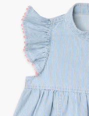 Wylie Kids Denim Flutter Dress