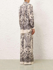 Crush draw waist pant