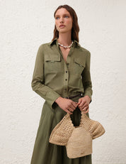 ZIMMERMANN RAFFIA BUCKET