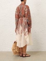 Rhiannon tie neck midi dress